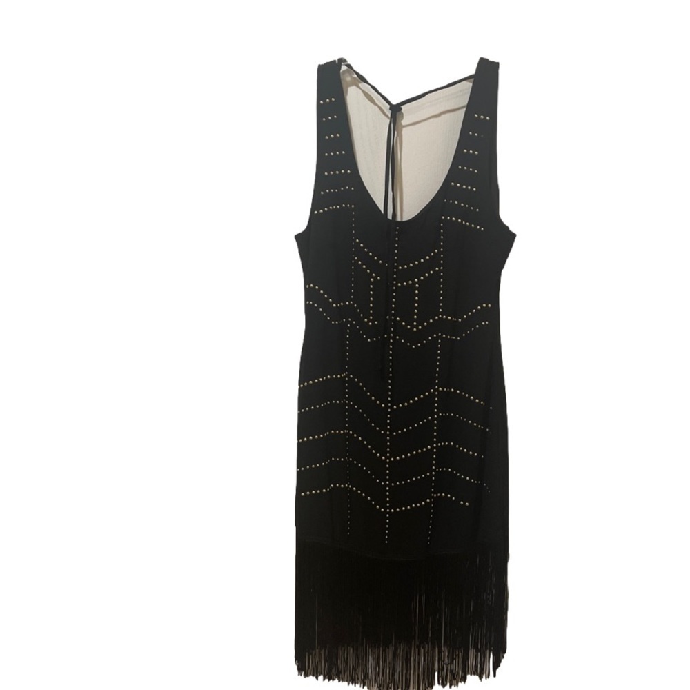 Free Press black studded cocktail dress size small nwot